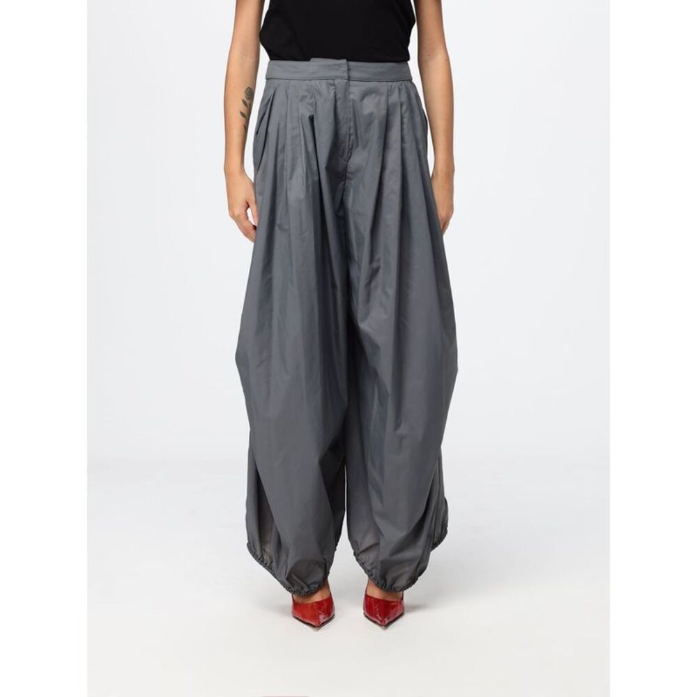 Wide-Leg Technical Fabric Emporio Armani Trousers With Drawstring